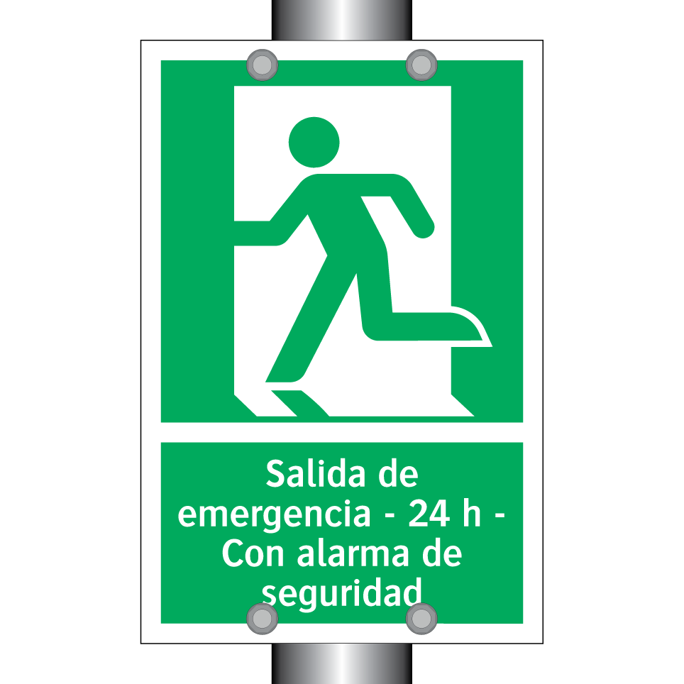 Salida de emergencia - 24 h - Con alarma de seguridad