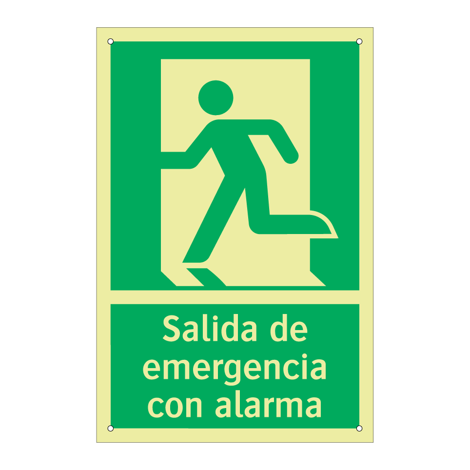 Salida de emergencia con alarma