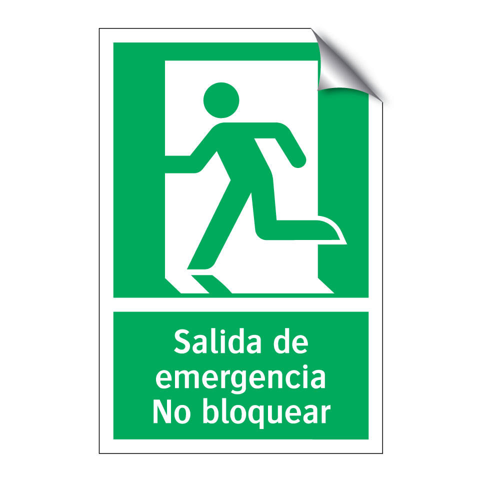 Salida de emergencia No bloquear