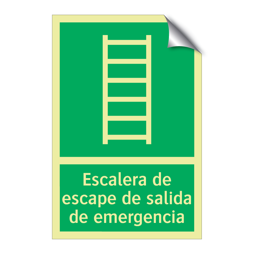Escalera de escape de salida de emergencia