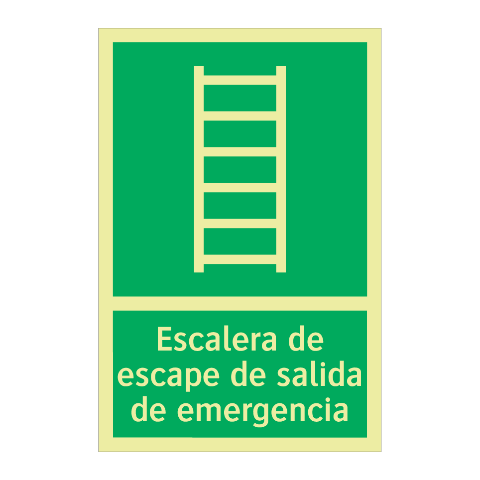 Escalera de escape de salida de emergencia