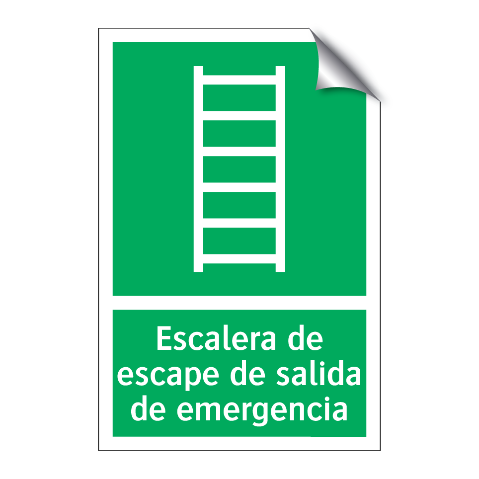 Escalera de escape de salida de emergencia