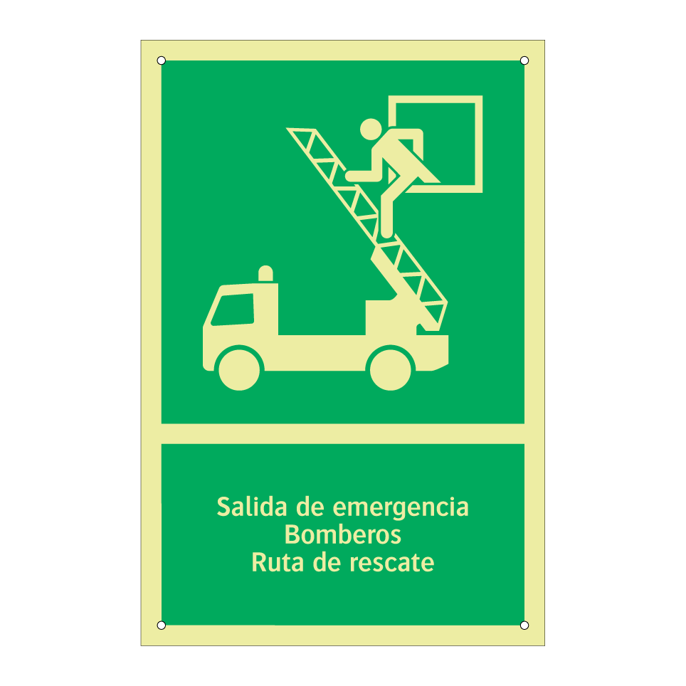 Salida de emergencia Bomberos Ruta de rescate