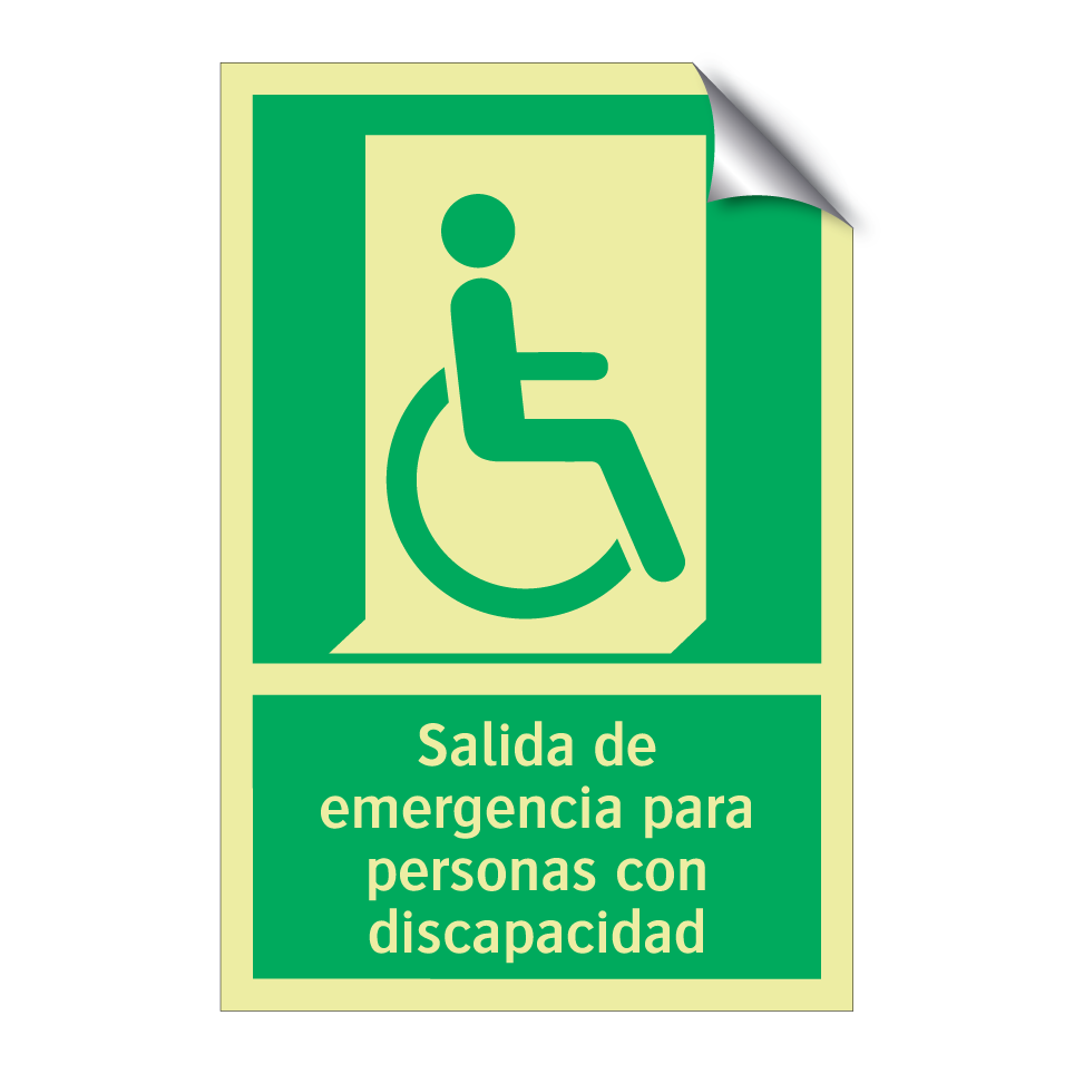 Salida de emergencia para personas con discapacidad