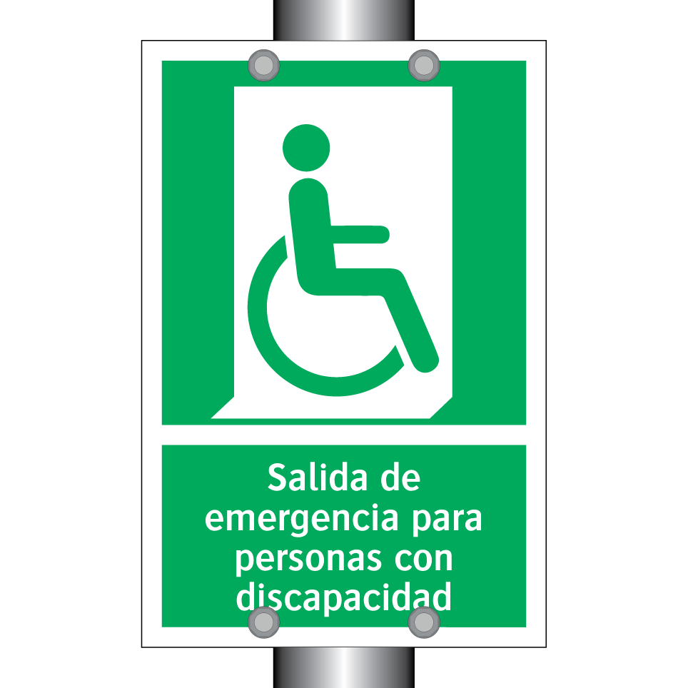 Salida de emergencia para personas con discapacidad