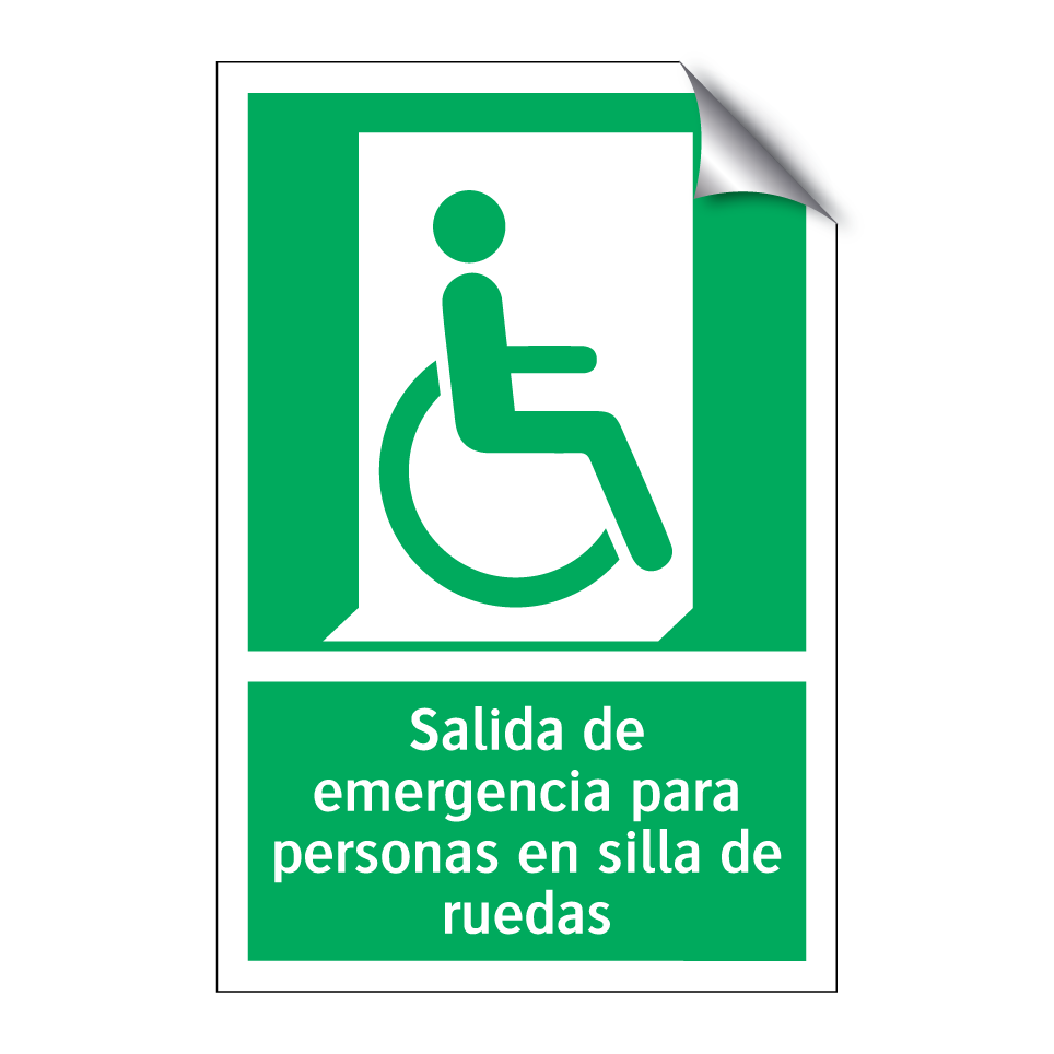 Salida de emergencia para personas en silla de ruedas