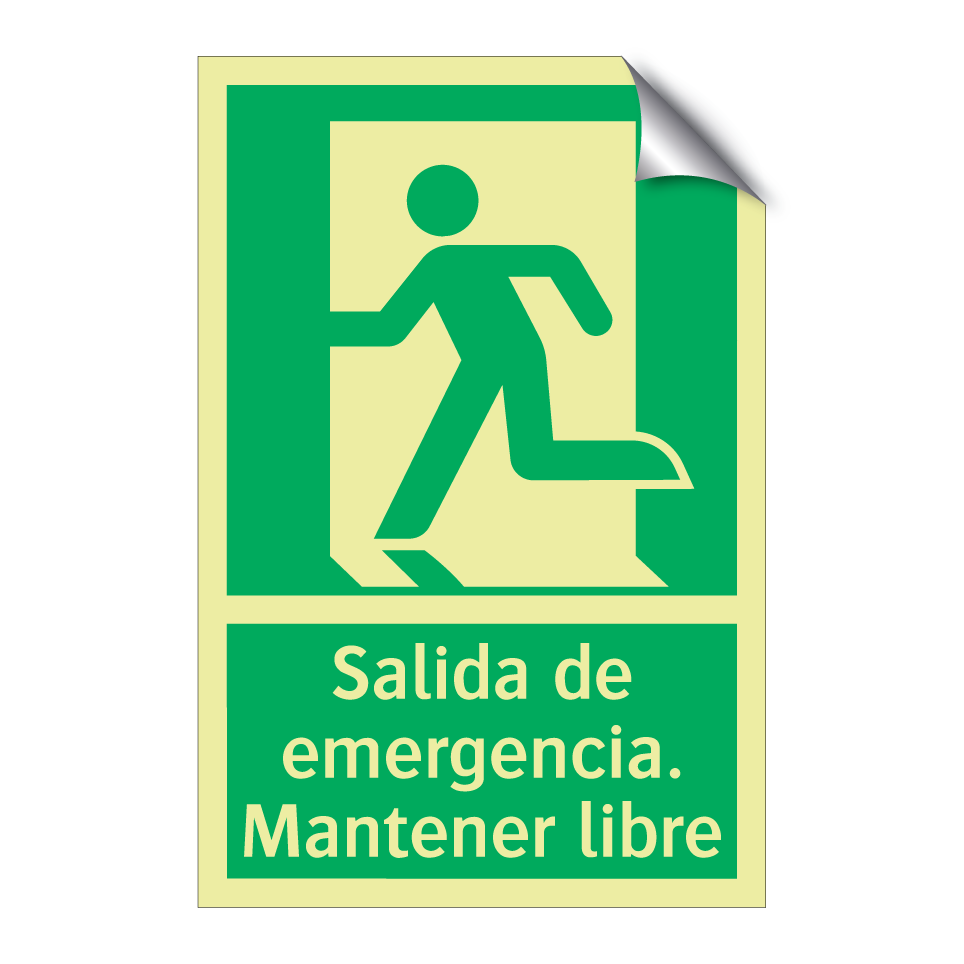 Salida de emergencia. Mantener libre