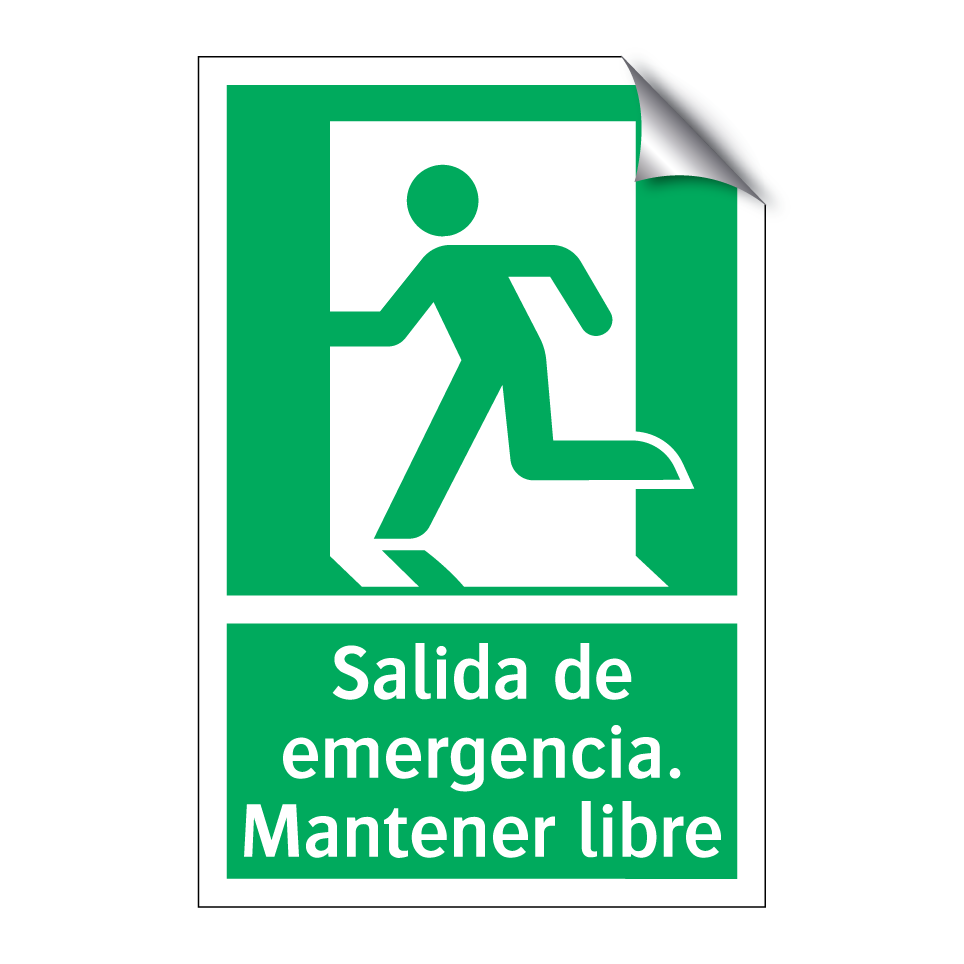 Salida de emergencia. Mantener libre