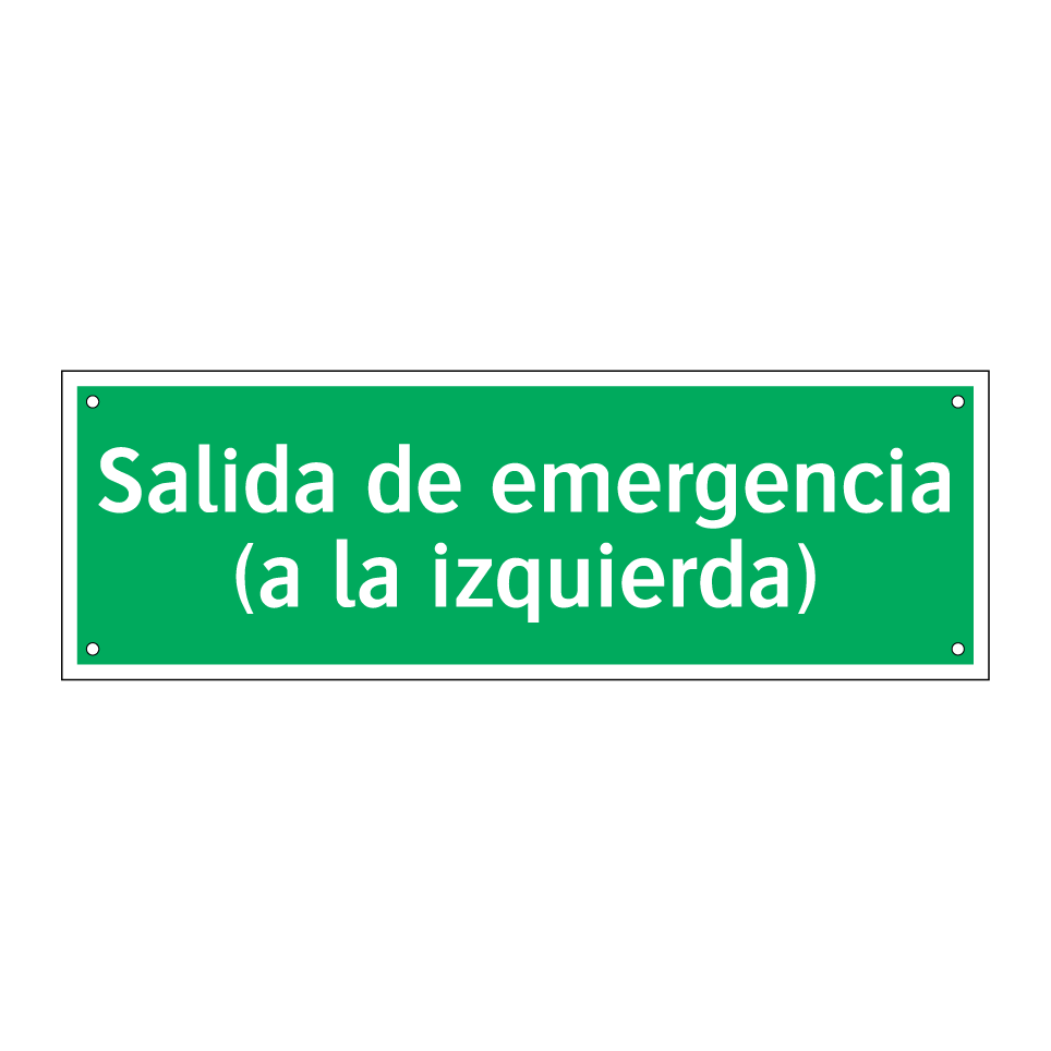 Salida de emergencia (a la izquierda)