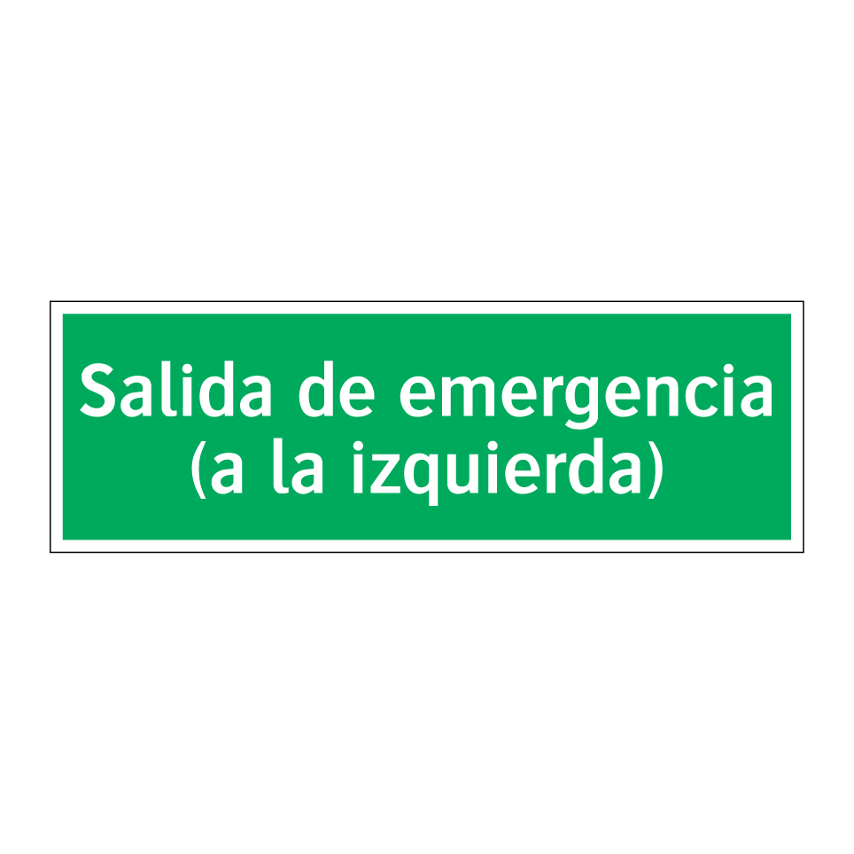 Salida de emergencia (a la izquierda)
