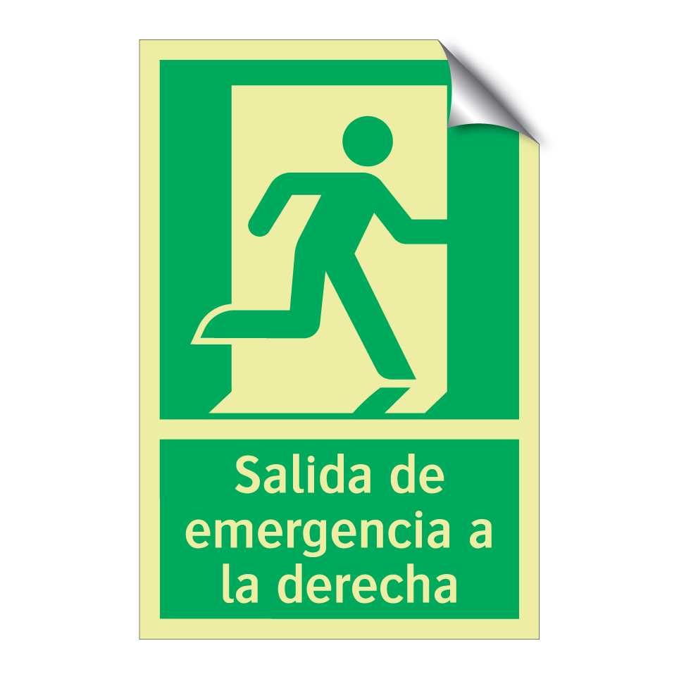 Salida de emergencia a la derecha