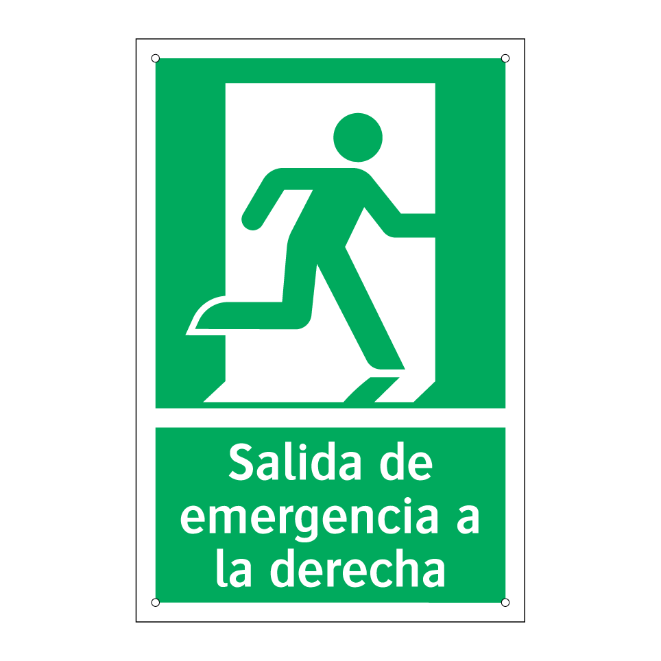 Salida de emergencia a la derecha