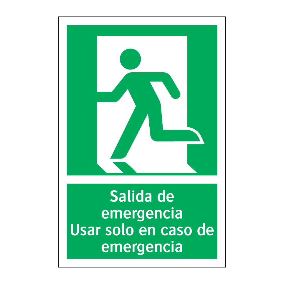 Salida de emergencia Usar solo en caso de emergencia
