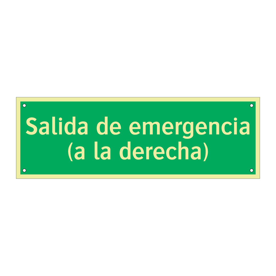 Salida de emergencia (a la derecha)