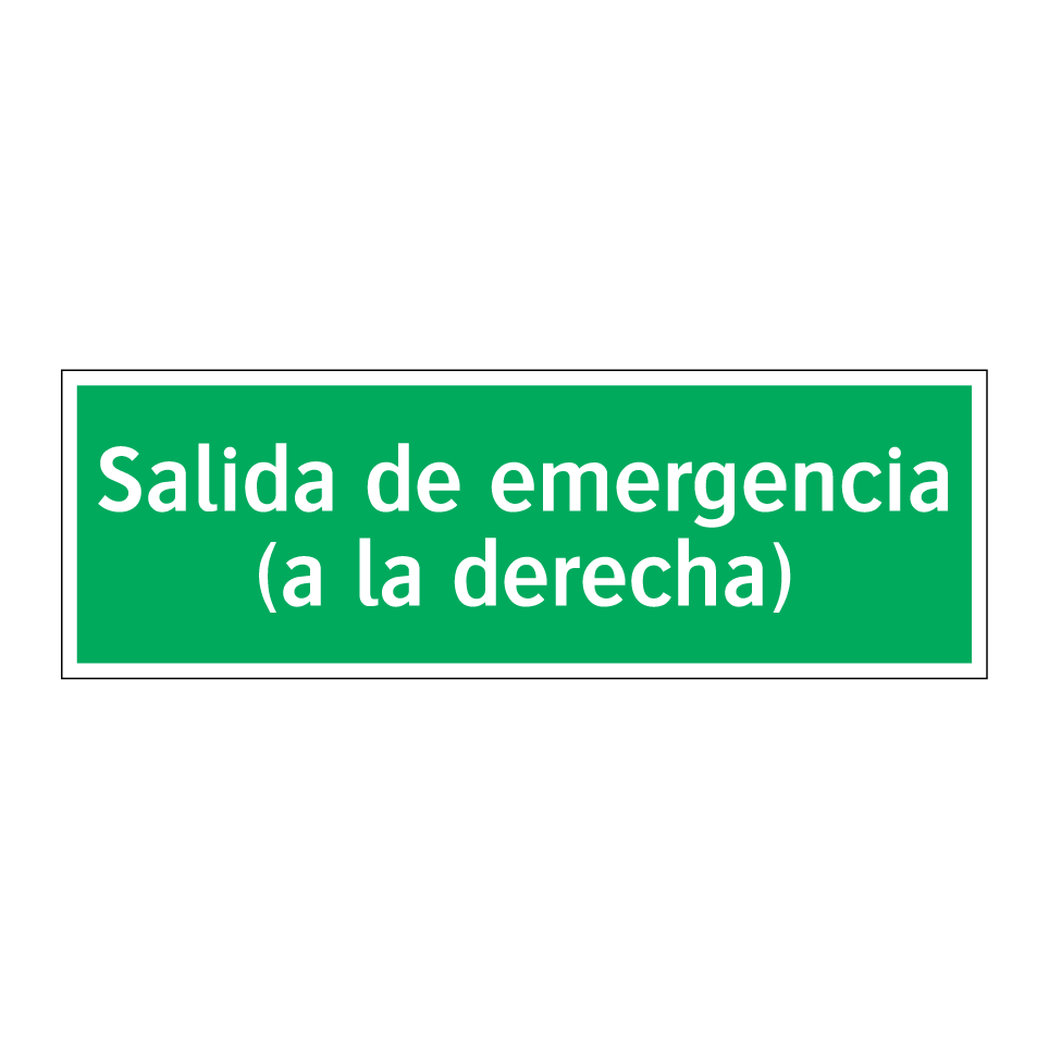 Salida de emergencia (a la derecha)