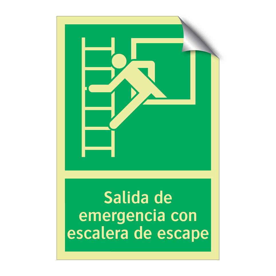 Salida de emergencia con escalera de escape