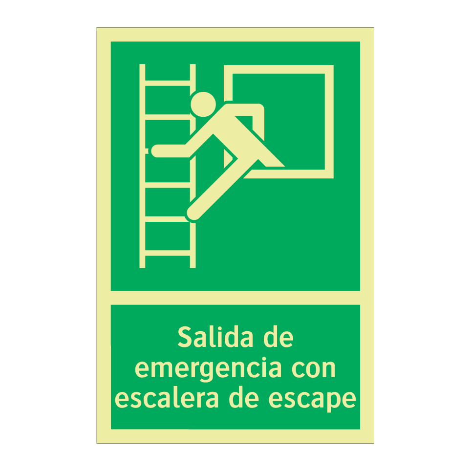Salida de emergencia con escalera de escape