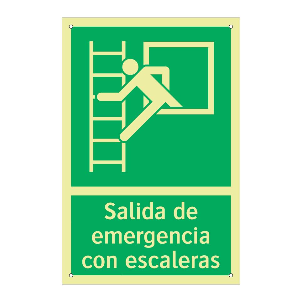 Salida de emergencia con escaleras