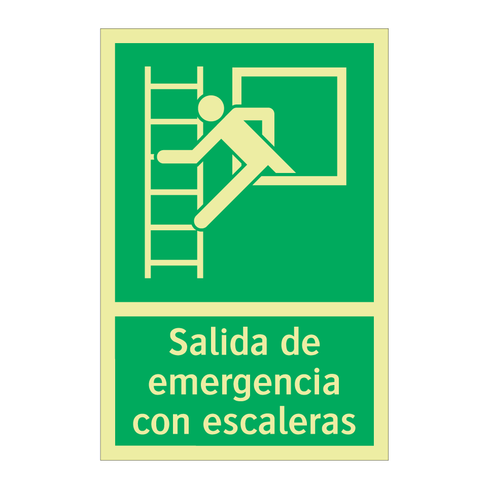 Salida de emergencia con escaleras
