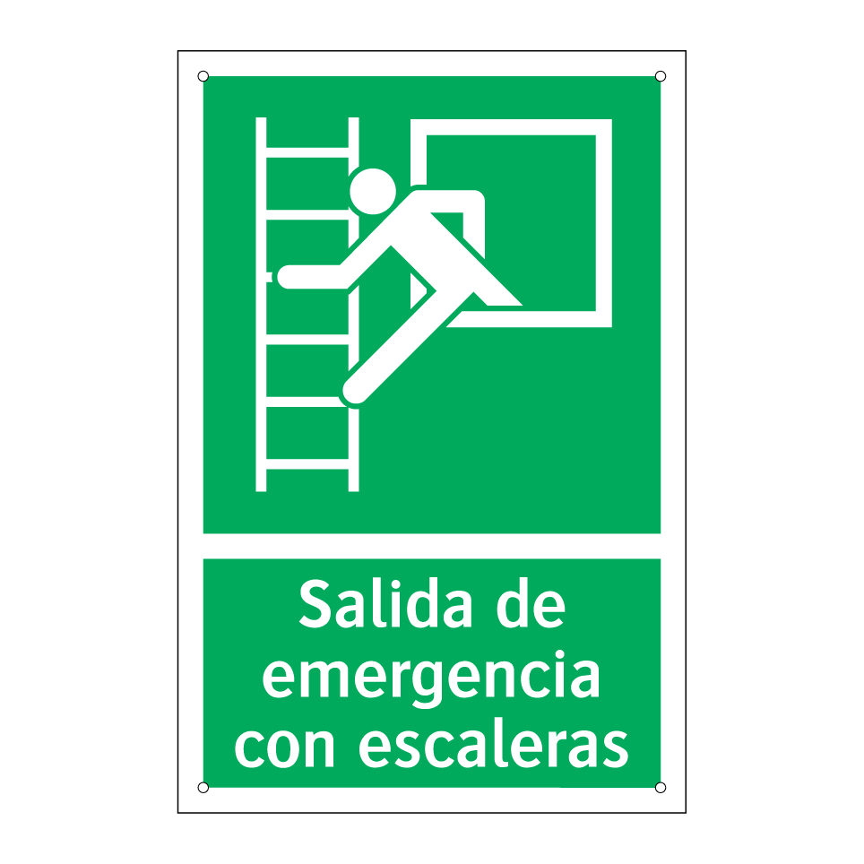 Salida de emergencia con escaleras
