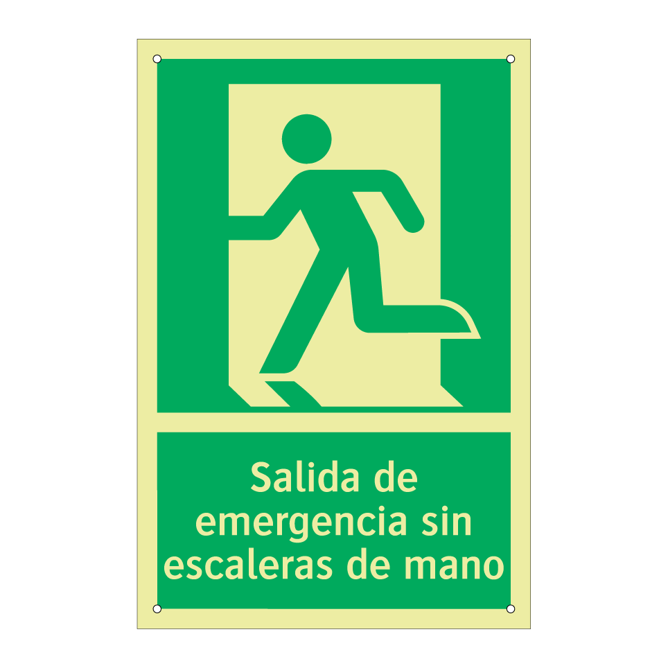 Salida de emergencia sin escaleras de mano