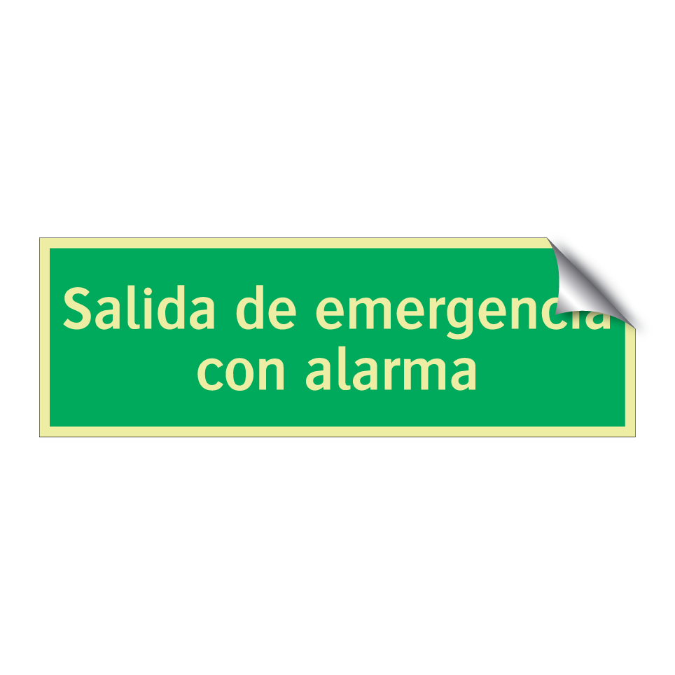Salida de emergencia con alarma