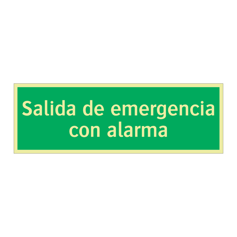 Salida de emergencia con alarma