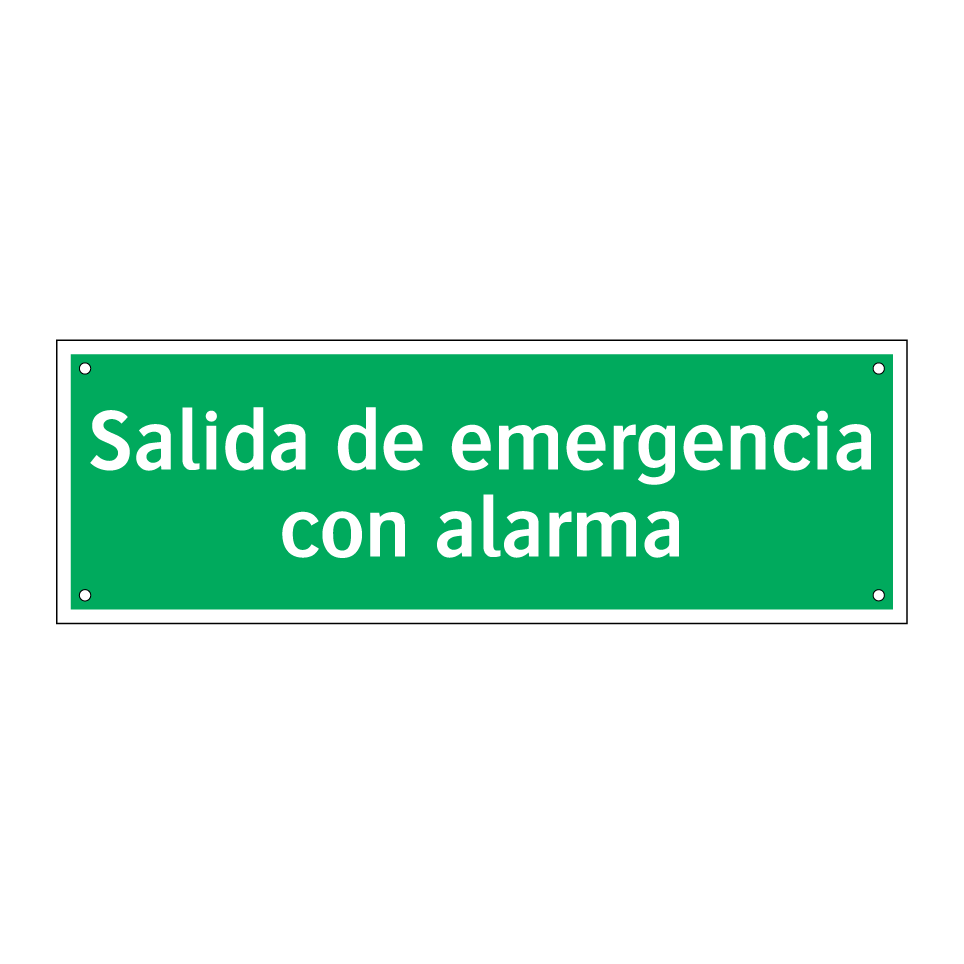 Salida de emergencia con alarma