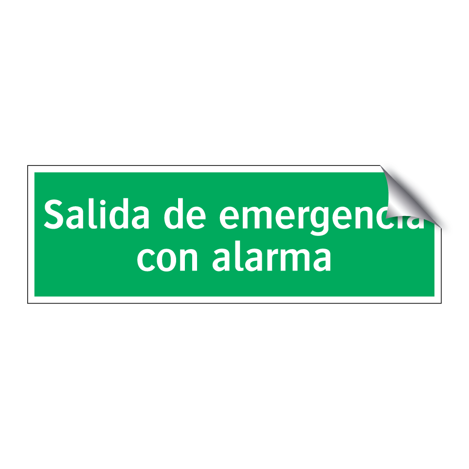 Salida de emergencia con alarma