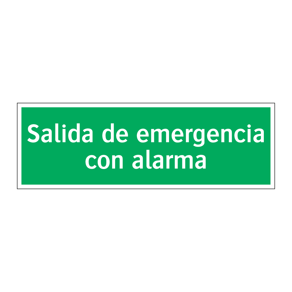 Salida de emergencia con alarma