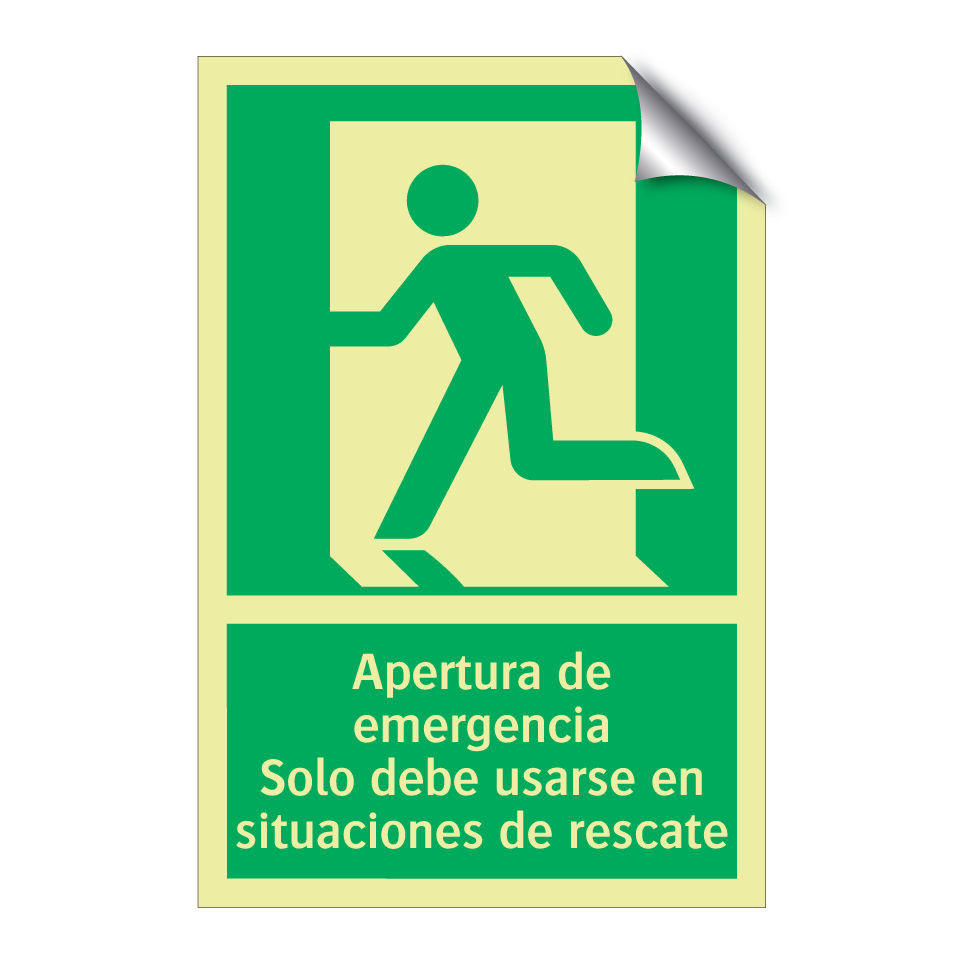 Apertura de emergencia Solo debe usarse en situaciones de rescate