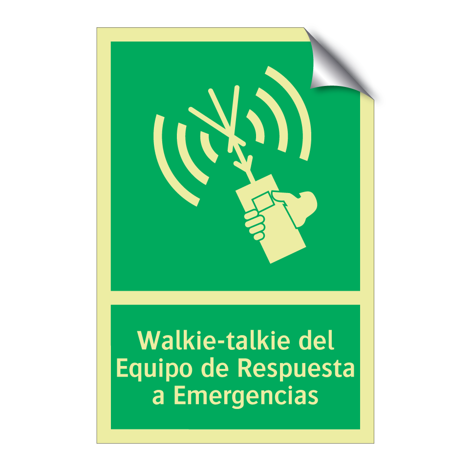 Walkie-talkie del Equipo de Respuesta a Emergencias