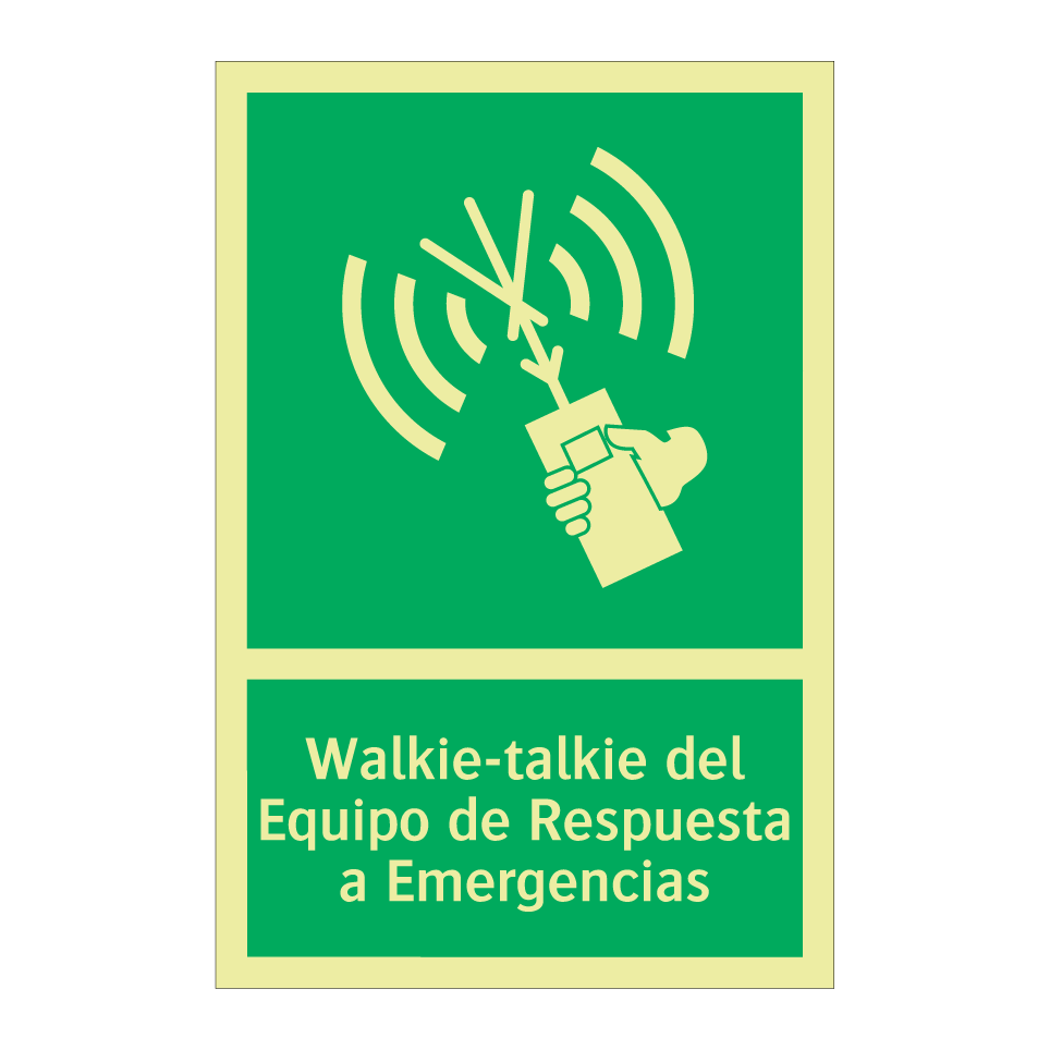 Walkie-talkie del Equipo de Respuesta a Emergencias