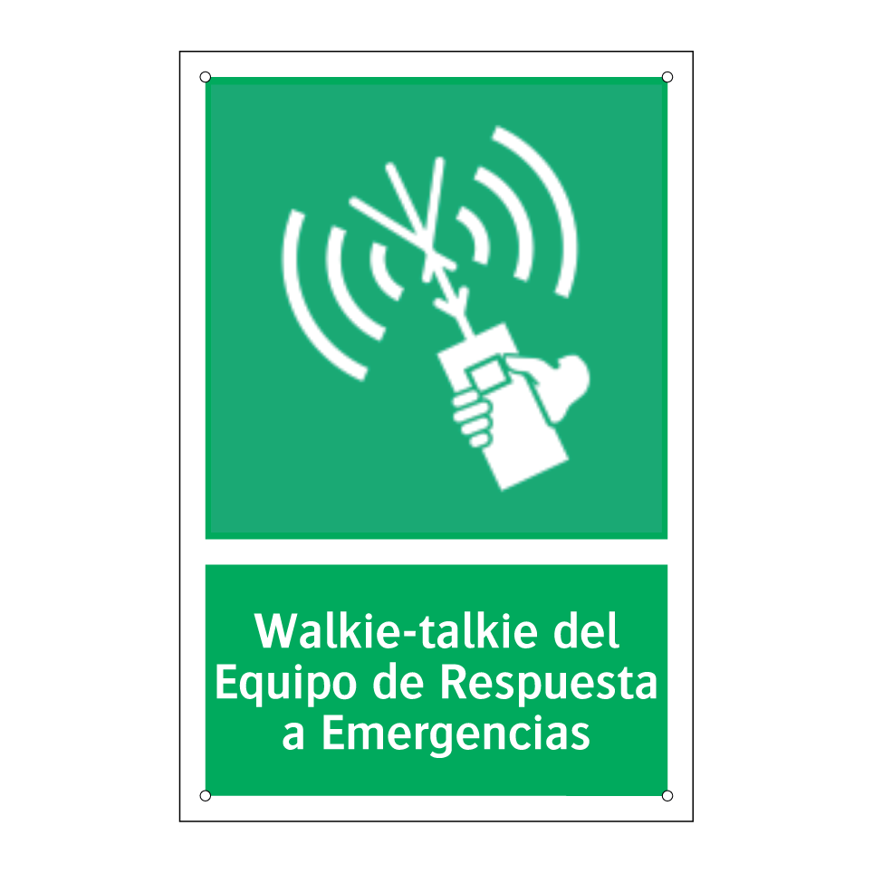 Walkie-talkie del Equipo de Respuesta a Emergencias