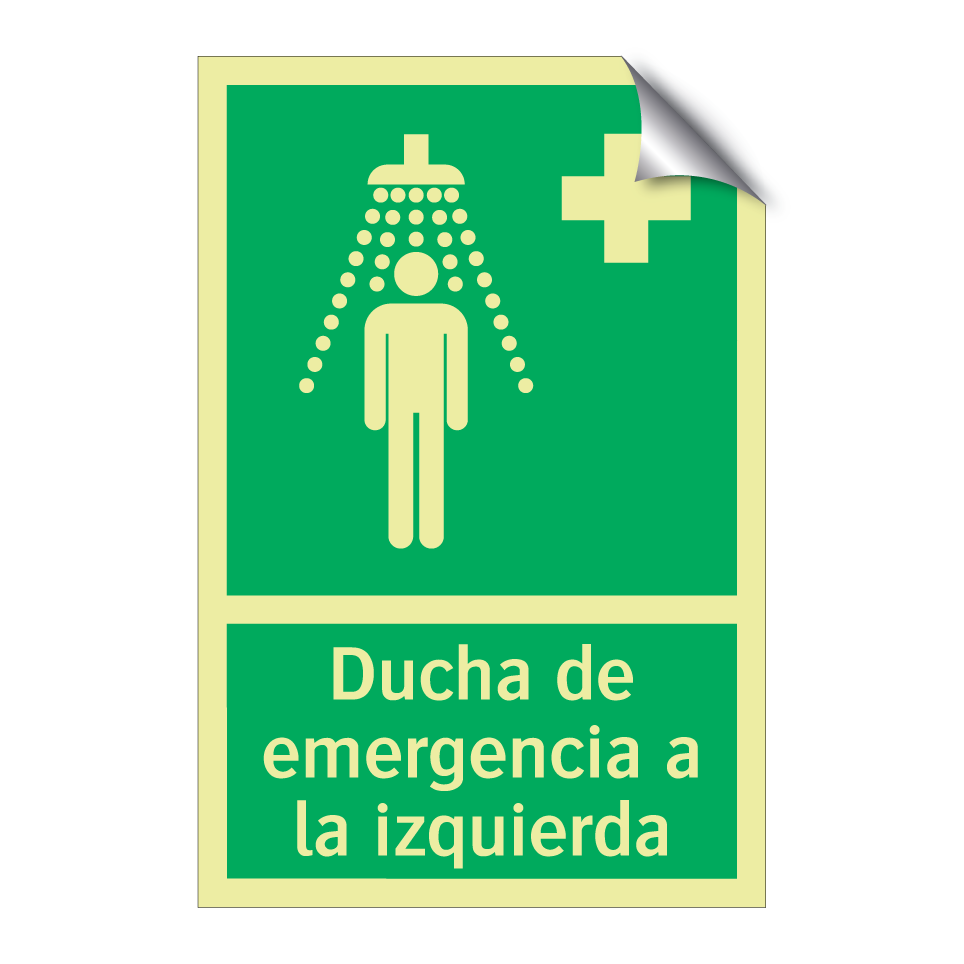Ducha de emergencia a la izquierda