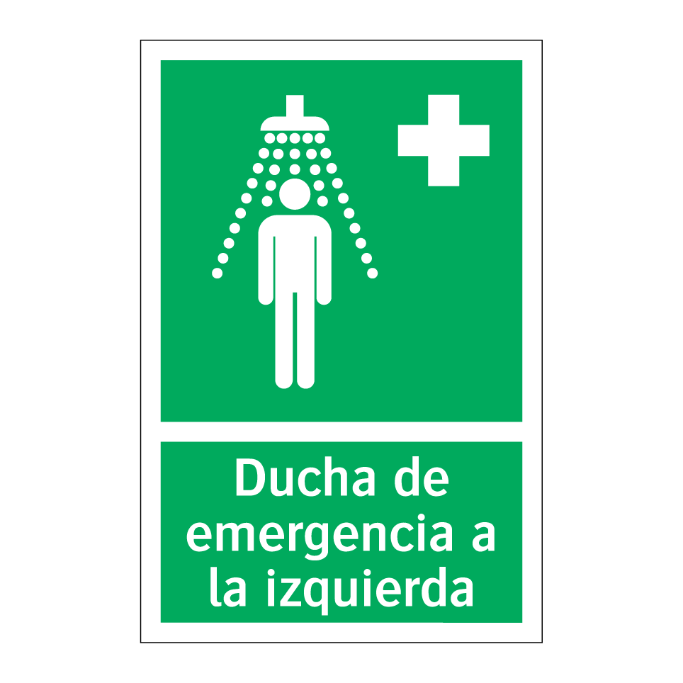 Ducha de emergencia a la izquierda
