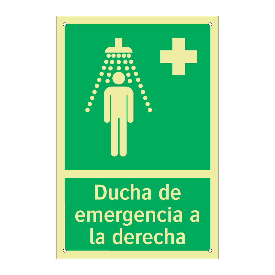Ducha de emergencia a la derecha
