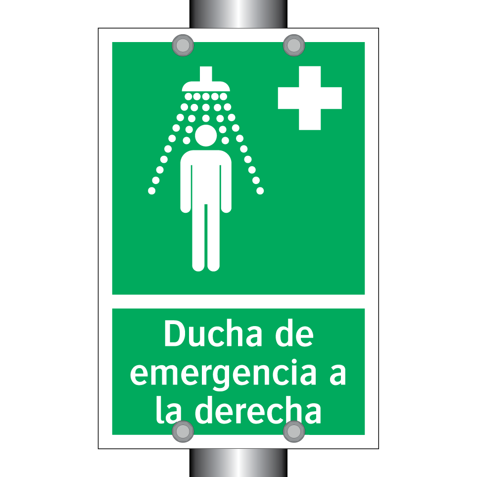 Ducha de emergencia a la derecha