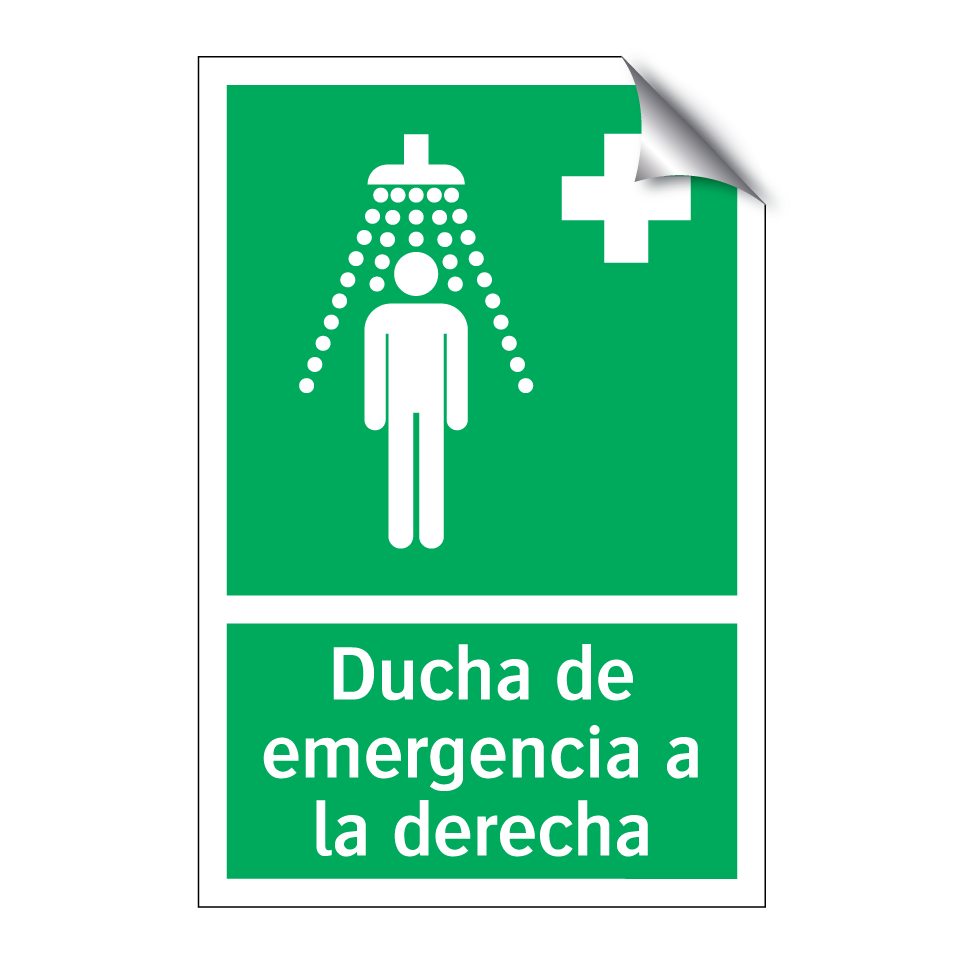 Ducha de emergencia a la derecha