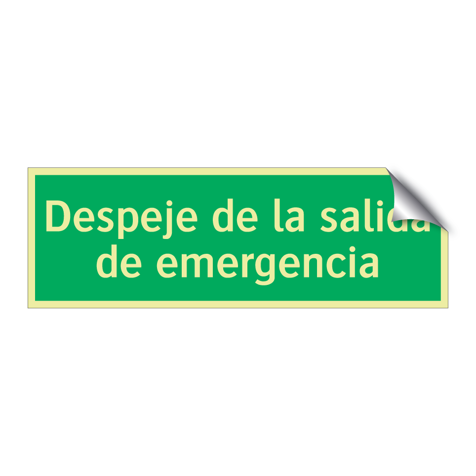 Despeje de la salida de emergencia