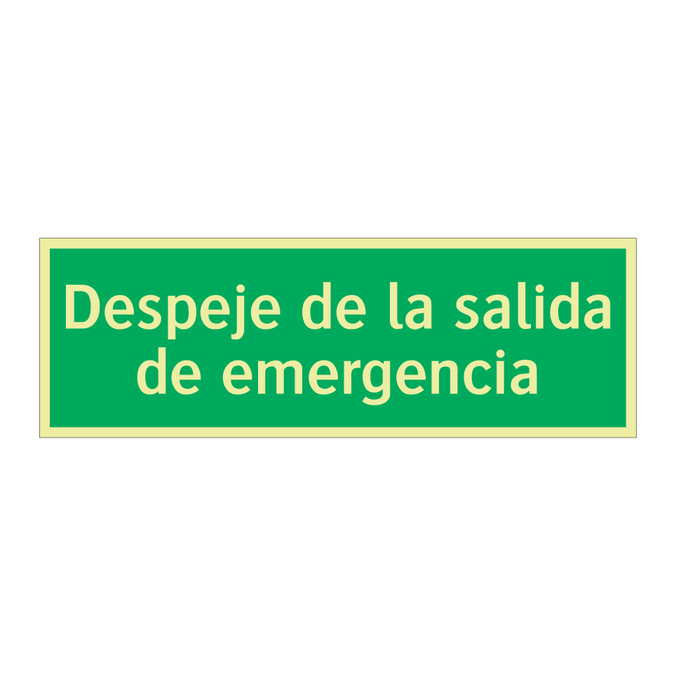 Despeje de la salida de emergencia