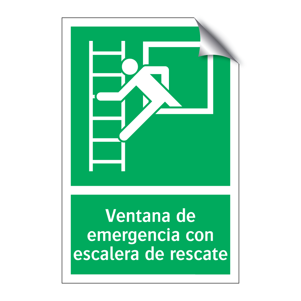 Ventana de emergencia con escalera de rescate