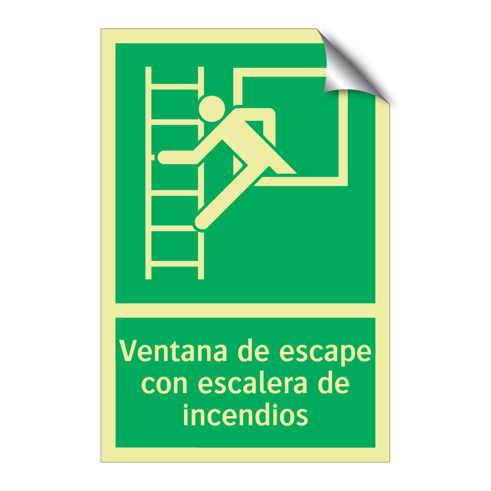 Ventana de escape con escalera de incendios