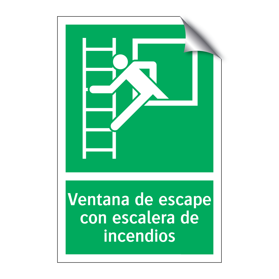 Ventana de escape con escalera de incendios