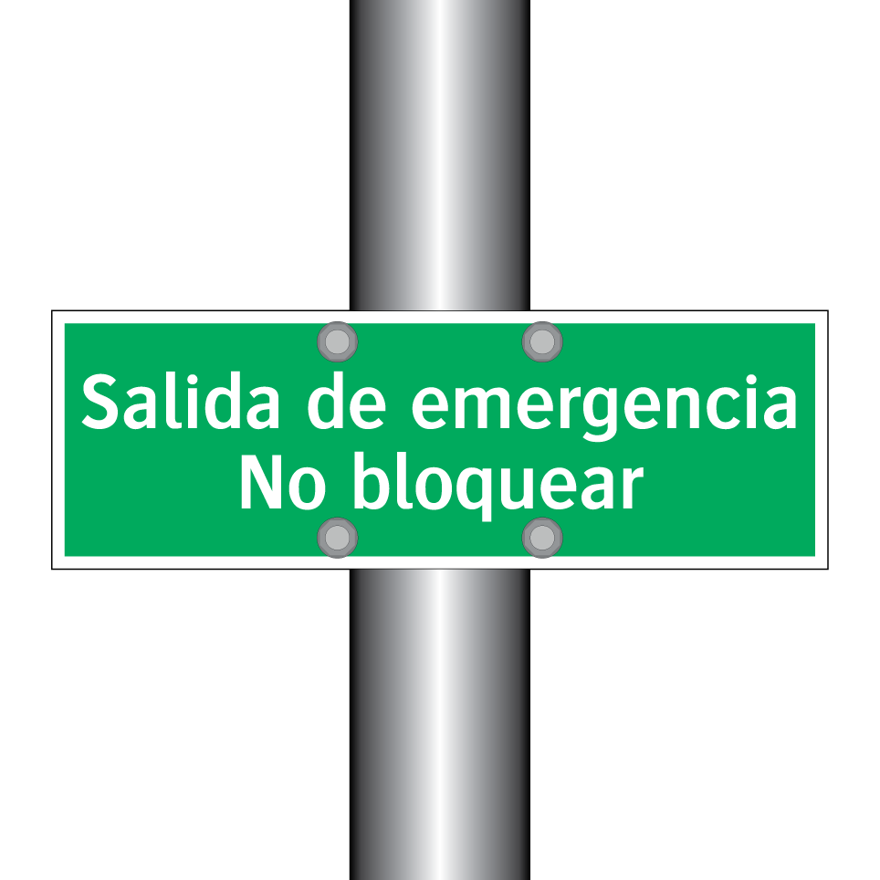 Salida de emergencia No bloquear