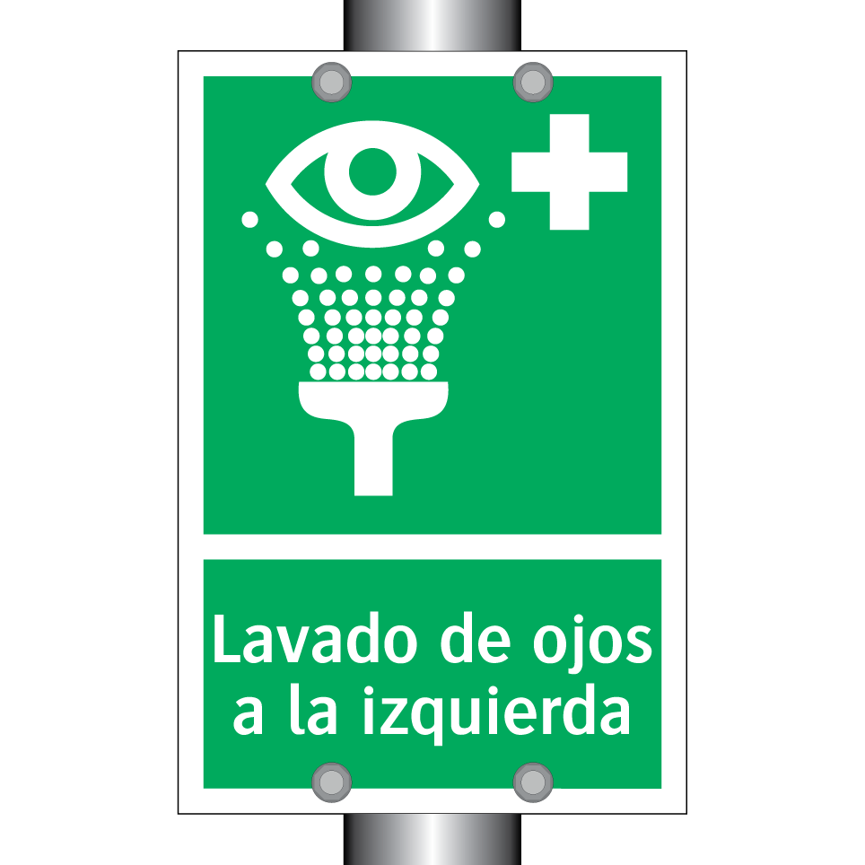 Lavado de ojos a la izquierda