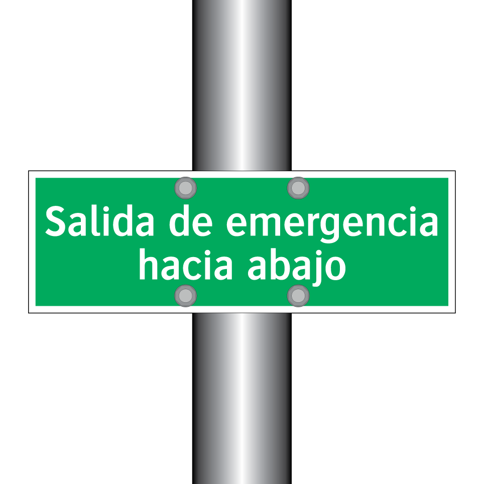 Salida de emergencia hacia abajo