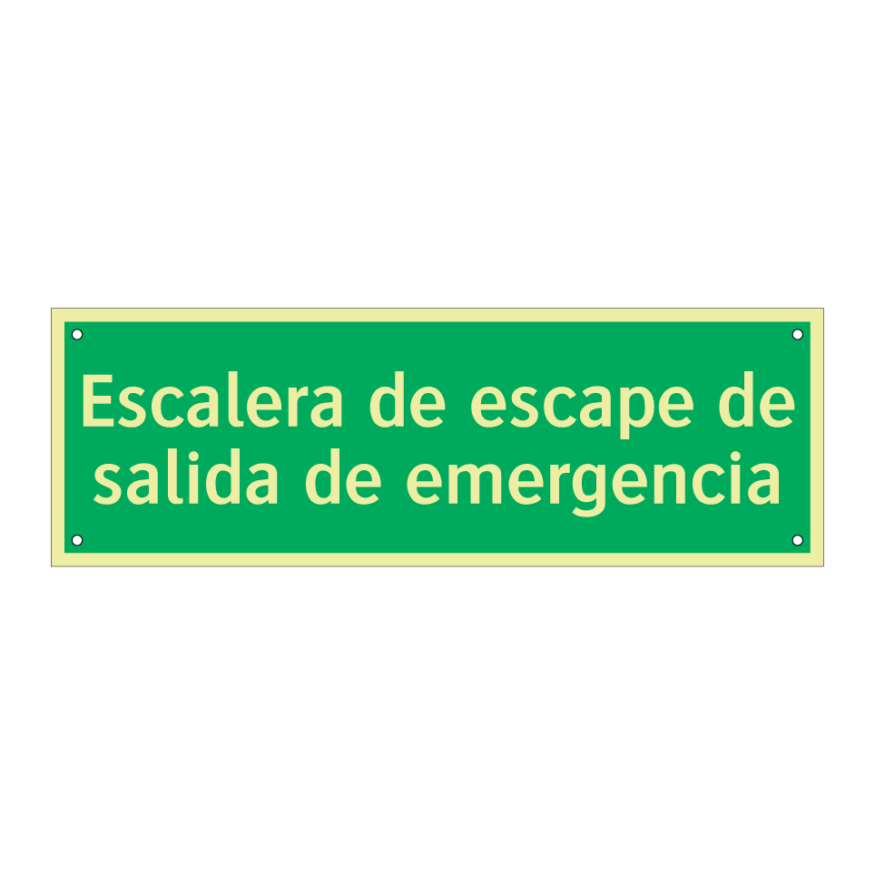 Escalera de escape de salida de emergencia