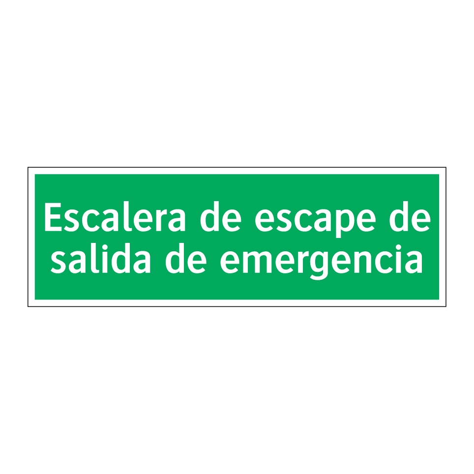 Escalera de escape de salida de emergencia