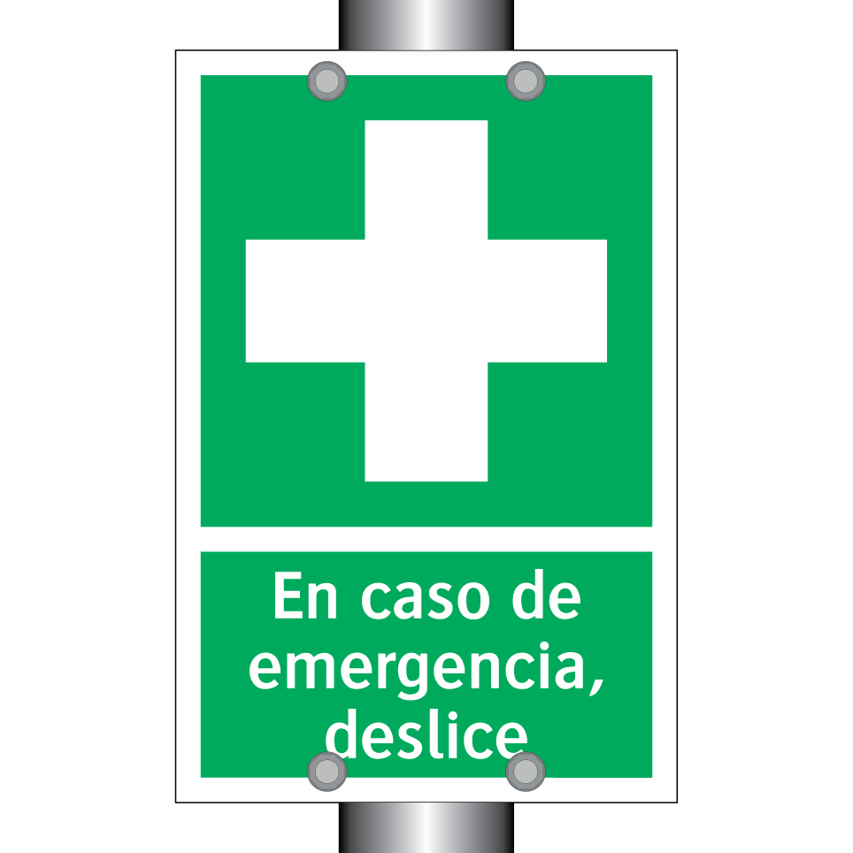 En caso de emergencia, deslice